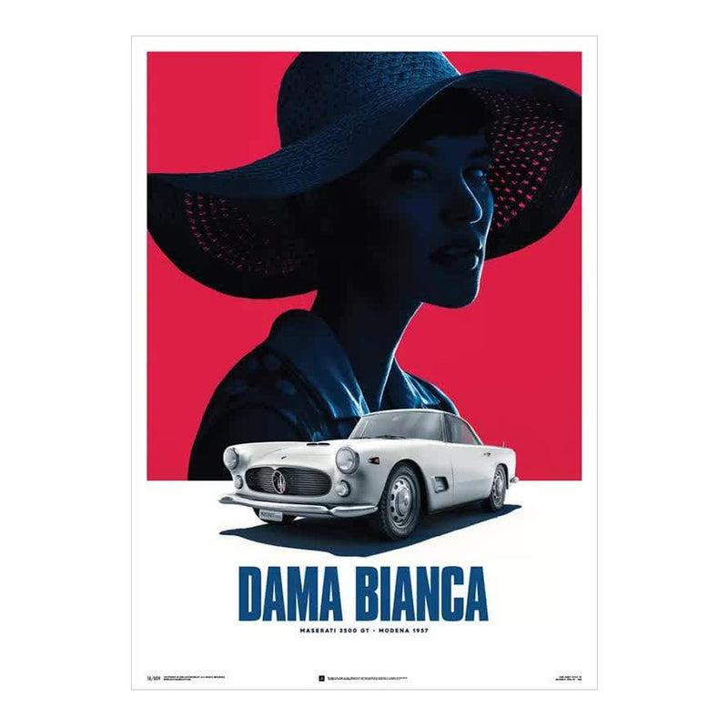 Póster de diseño 3500 GT - Dama Bianca