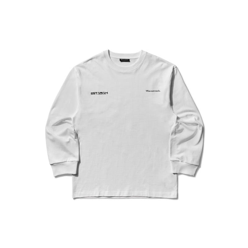 Maserati Heritage Long Sleeve T-Shirt White