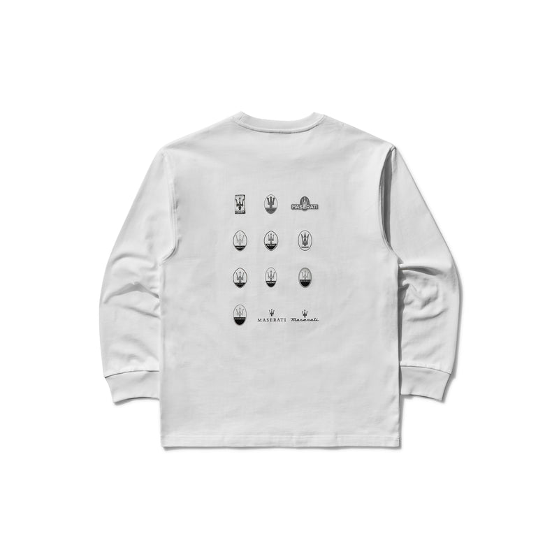Maserati Heritage Long Sleeve T-Shirt White