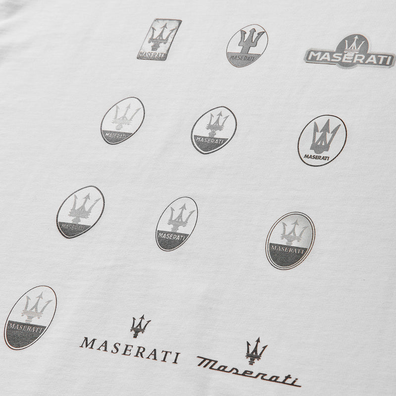 Maserati Heritage Long Sleeve T-Shirt White