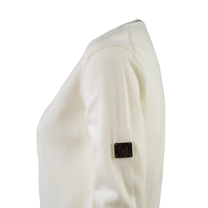 Women's V-neck Sweater, Cream