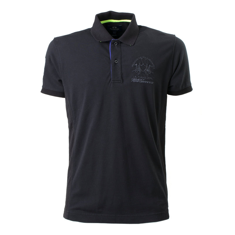 Black-Yellow Short-Sleeved Team Polo Shirt