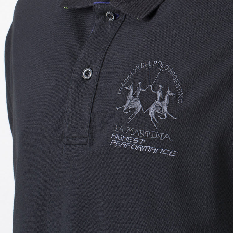 Black-Yellow Short-Sleeved Team Polo Shirt