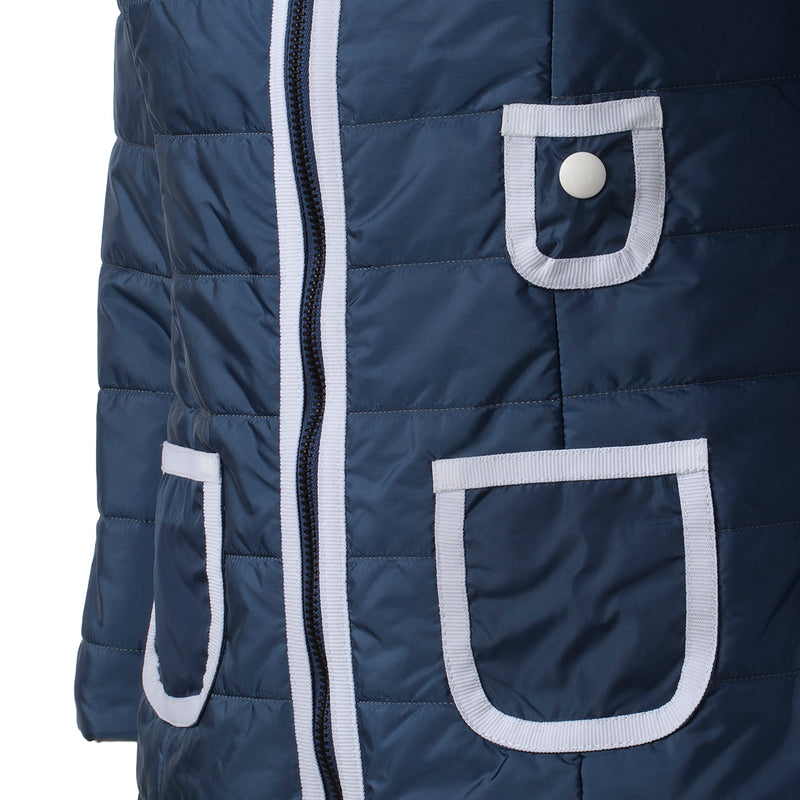 Women's Blue/White Officine Alfieri Maserati 3-Pocket Quilted Jacket