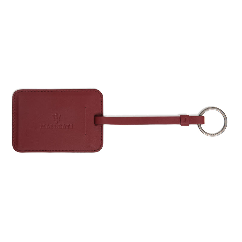 Red Leather Luggage Tag