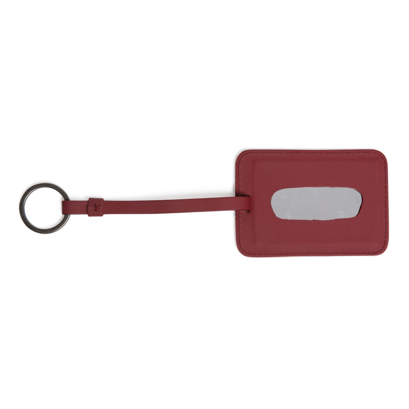 Red Leather Luggage Tag