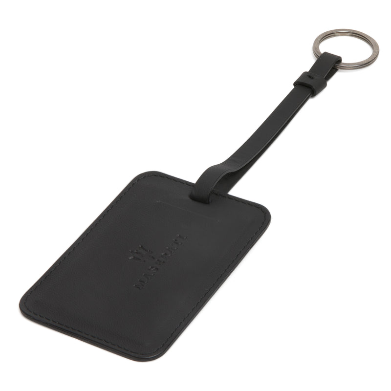 Black Leather Luggage Tag