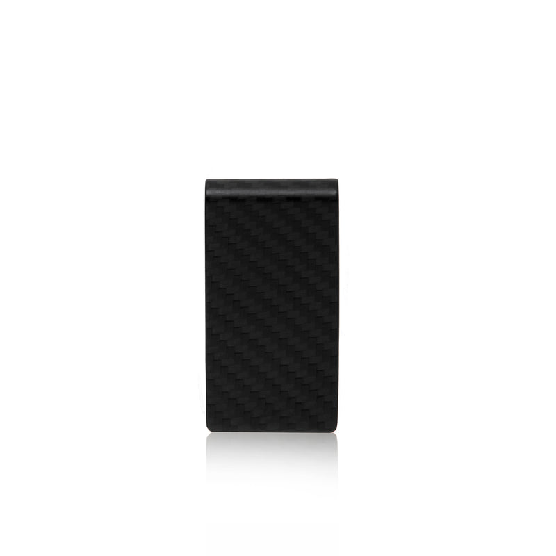 CLIP PARA DINERO DE CARBONO CON TRIDENTE AZUL