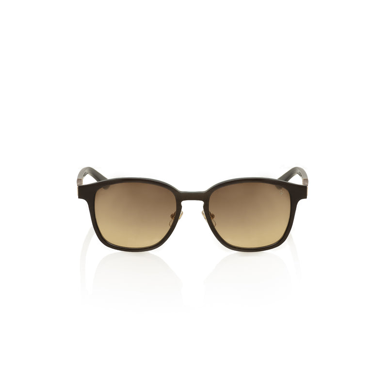 Gafas de sol para hombre en cuerno y madera con lentes marrones degradadas (ms50001)