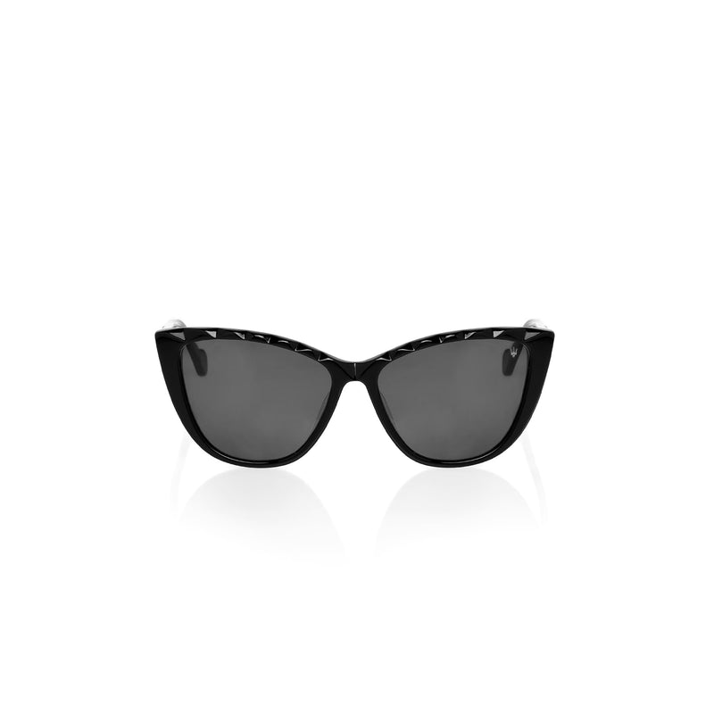 Gafas de sol de mujer de acetato con lentes grises (ms50701)