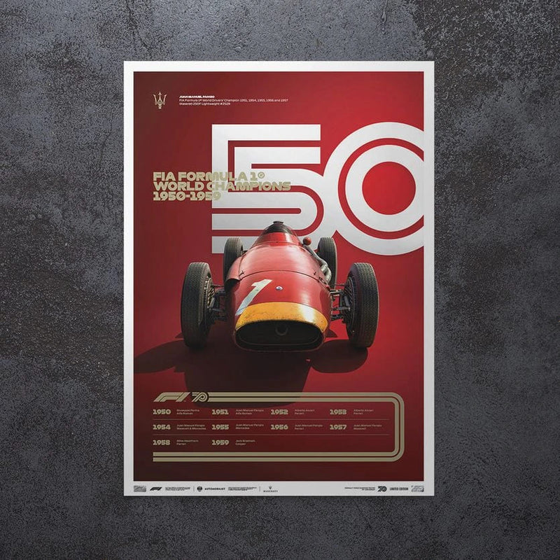 Poster 50s F1 Limited Edition
