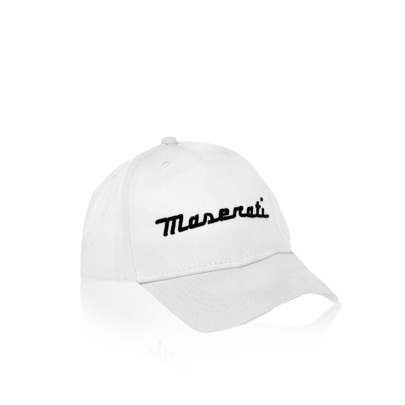 Maserati Script White Cap