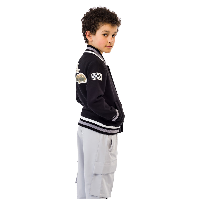 Kid's Black Ghibli Bomber