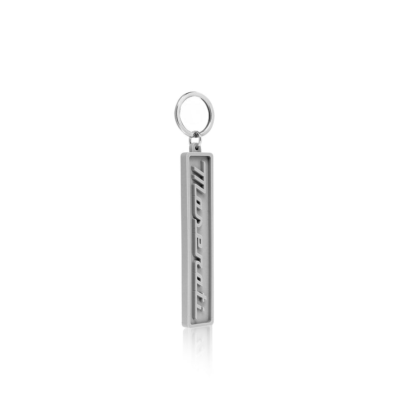 Grey Keychain with Maserati Script