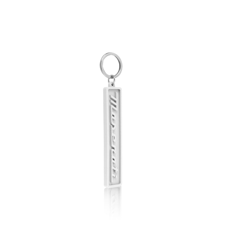 Grey Keychain with Maserati Script