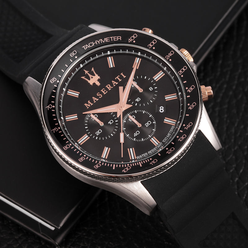 Black Chrono Sfida Watch (R8871640002)