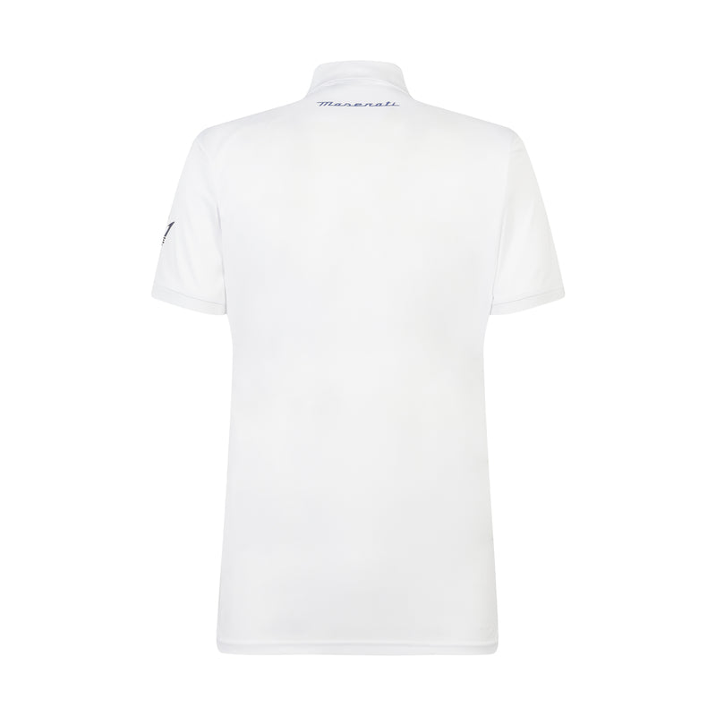 Polo Tridente unisex blanco 