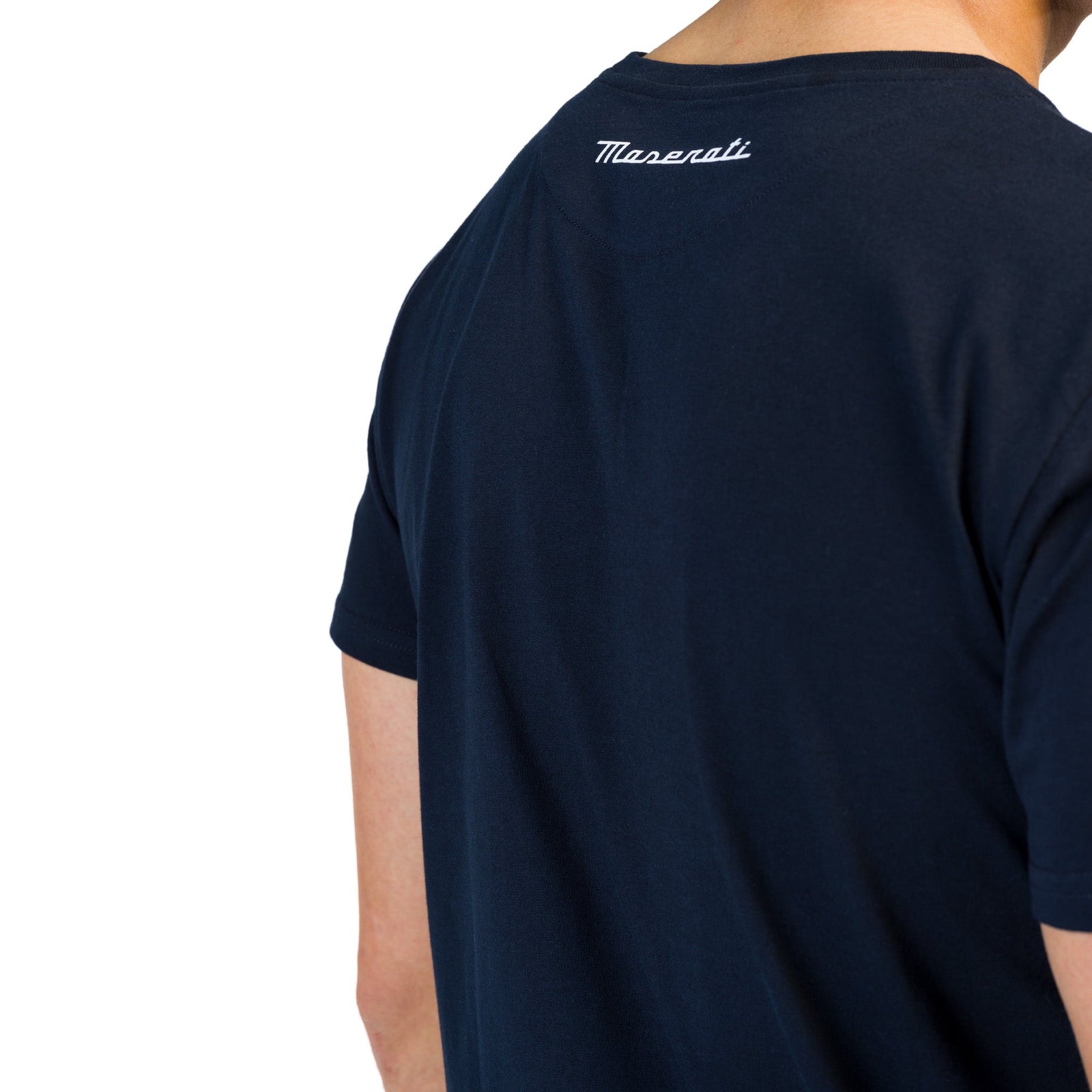 Blue Unisex T-Shirt with Maxi Maserati Trident – US