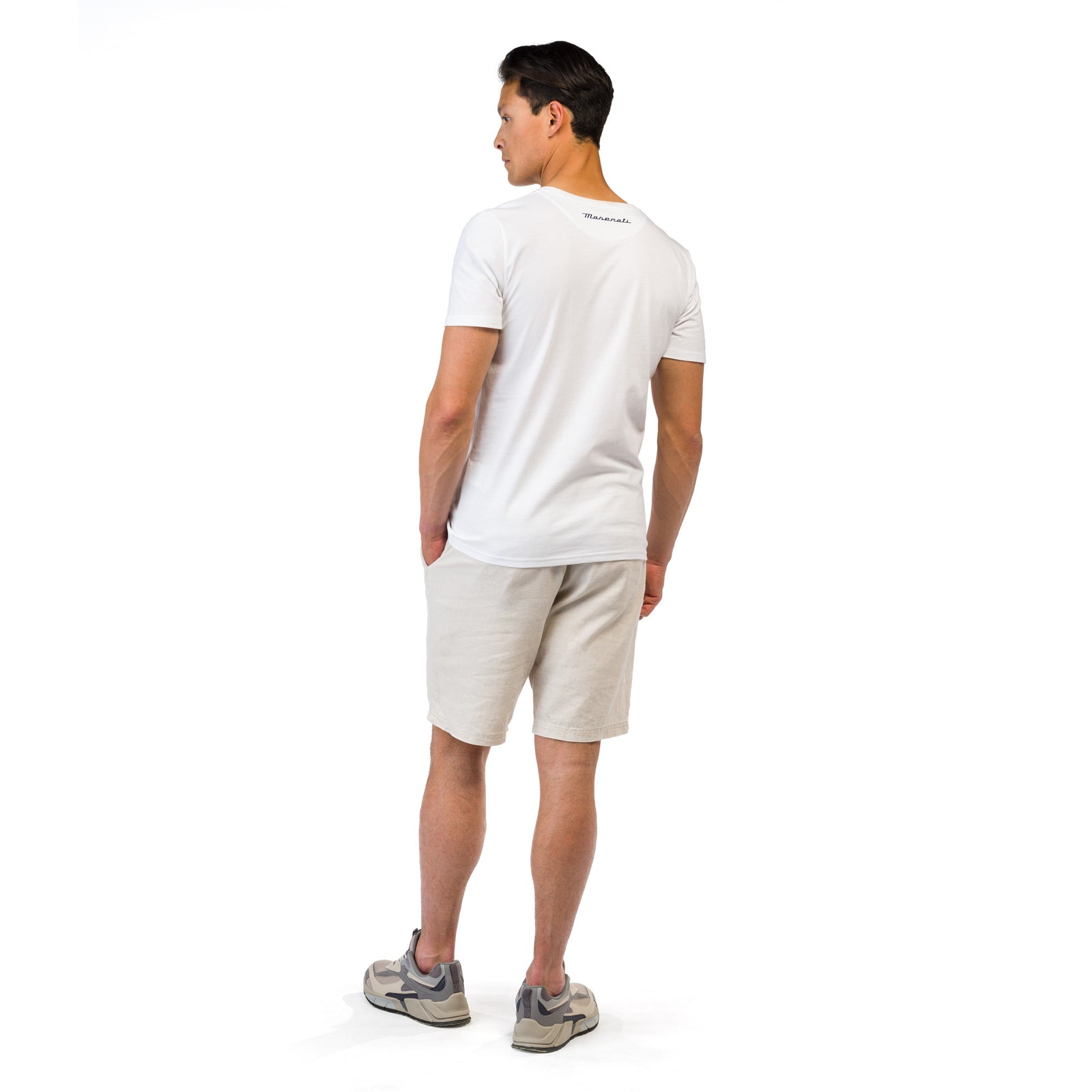 White Unisex T-Shirt with Maxi Maserati Trident – US - Maserati Store