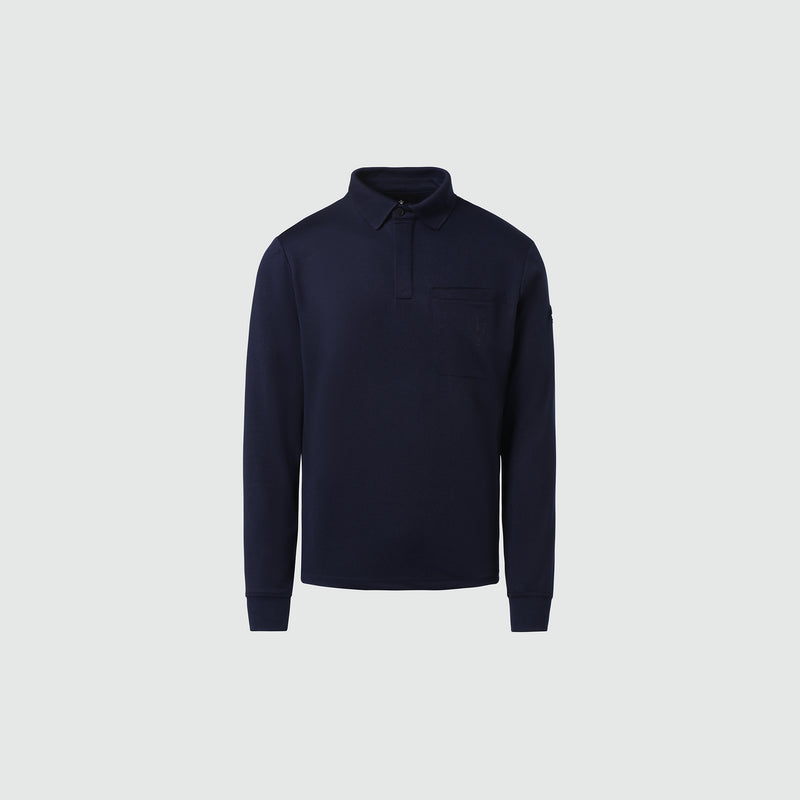 Blue Recycled piqué polo shirt