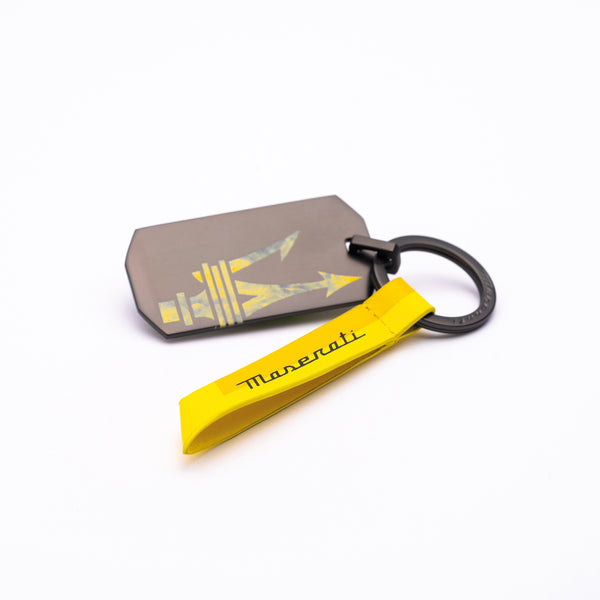 Yellow Trident Tag Keychain – US - Maserati Store