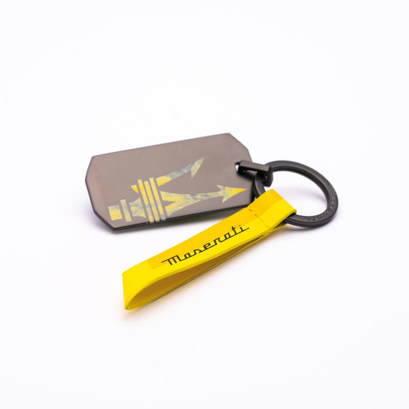 Yellow Trident Tag Keychain