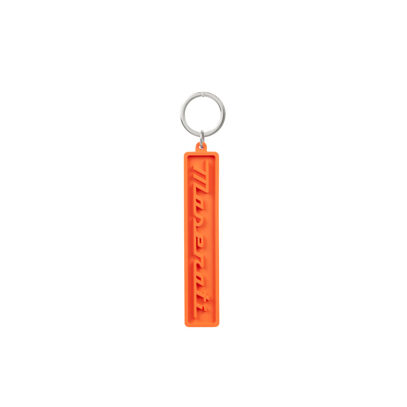 Orange Keychain with Maserati Script