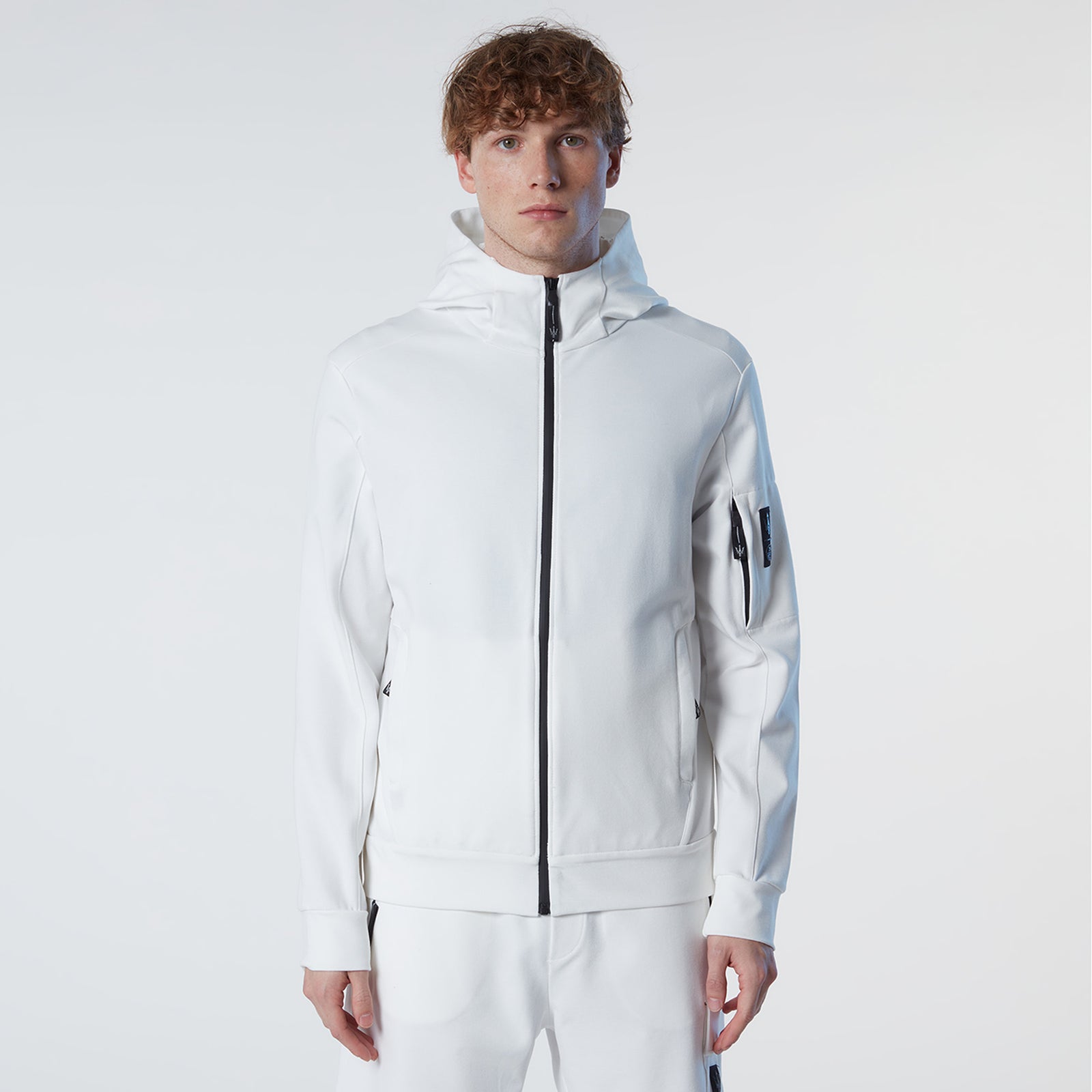 OUROBOROS ZIP HOODIE (White) Mサイズ White Full-Zip Hoodie – US - Maserati Store