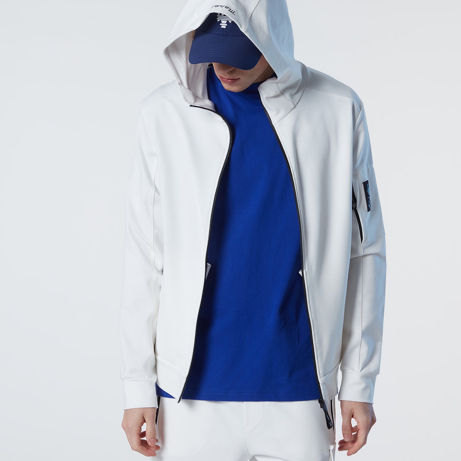 Etrarium HAKUGEI Hoodie ホワイト Japanese Hoodie RIDE THE WAVE Sweatshirt Yang Mens Large