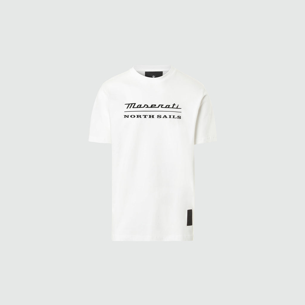 White T-shirt with Paint Splash – US - Maserati Store