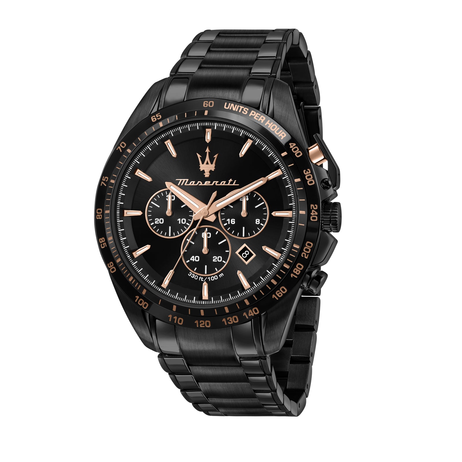 Maserati クロノグラフ ブラック Traguardo Chrono Watch - Black Dial (R8873612048) – US - Maserati