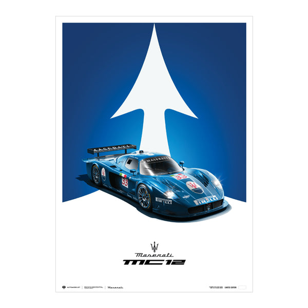 Design poster MC12 front view - Limited Edition – US - Maserati Store